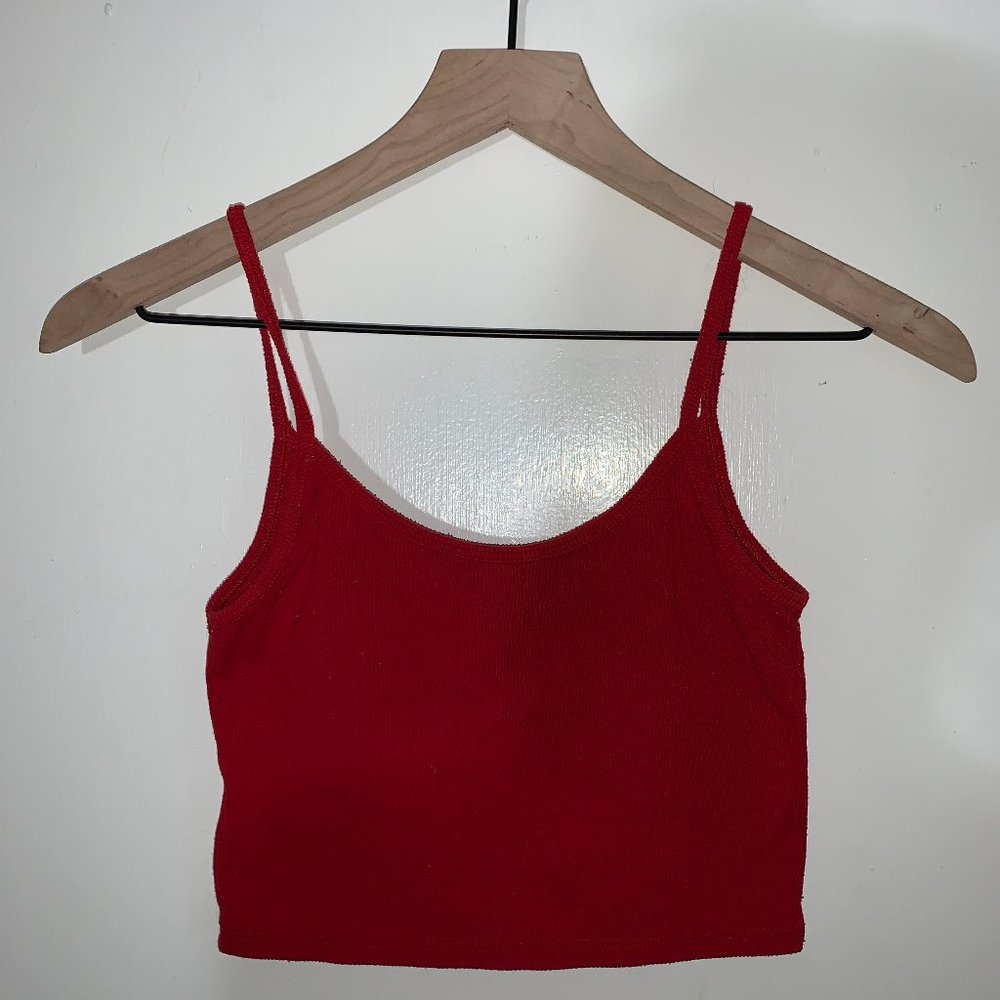 Red Cropped Tank Top 🍒